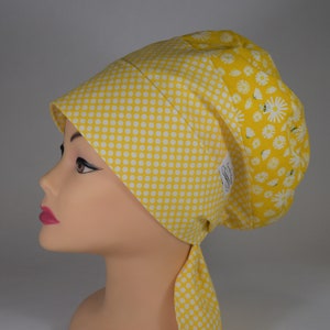 Evie Slouchy Scrub Cap, A-buzzzzz with yellow