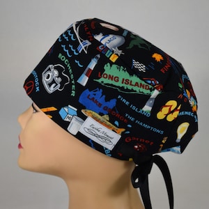 Euro Ribbon Style Scrub Cap: Delstaten New York