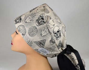 Ponytail Pouch Scrub cap: The Eye of Providence
