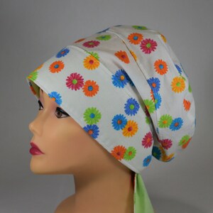 Evie Slouchy Scrub Cap, Flower Power