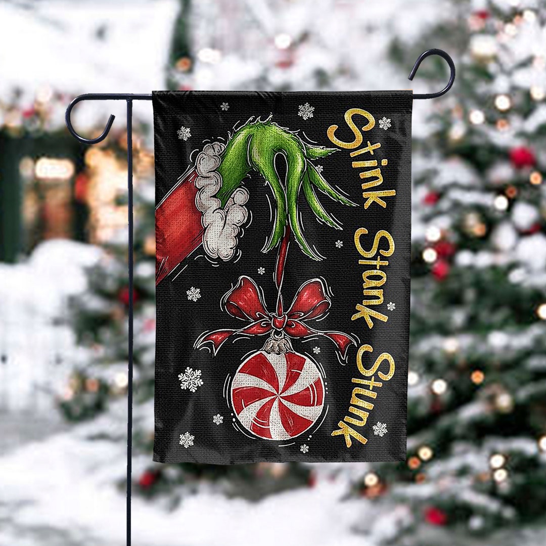Grinc Hand Christmas Garden Flag Christmas Outdoor Flag Etsy