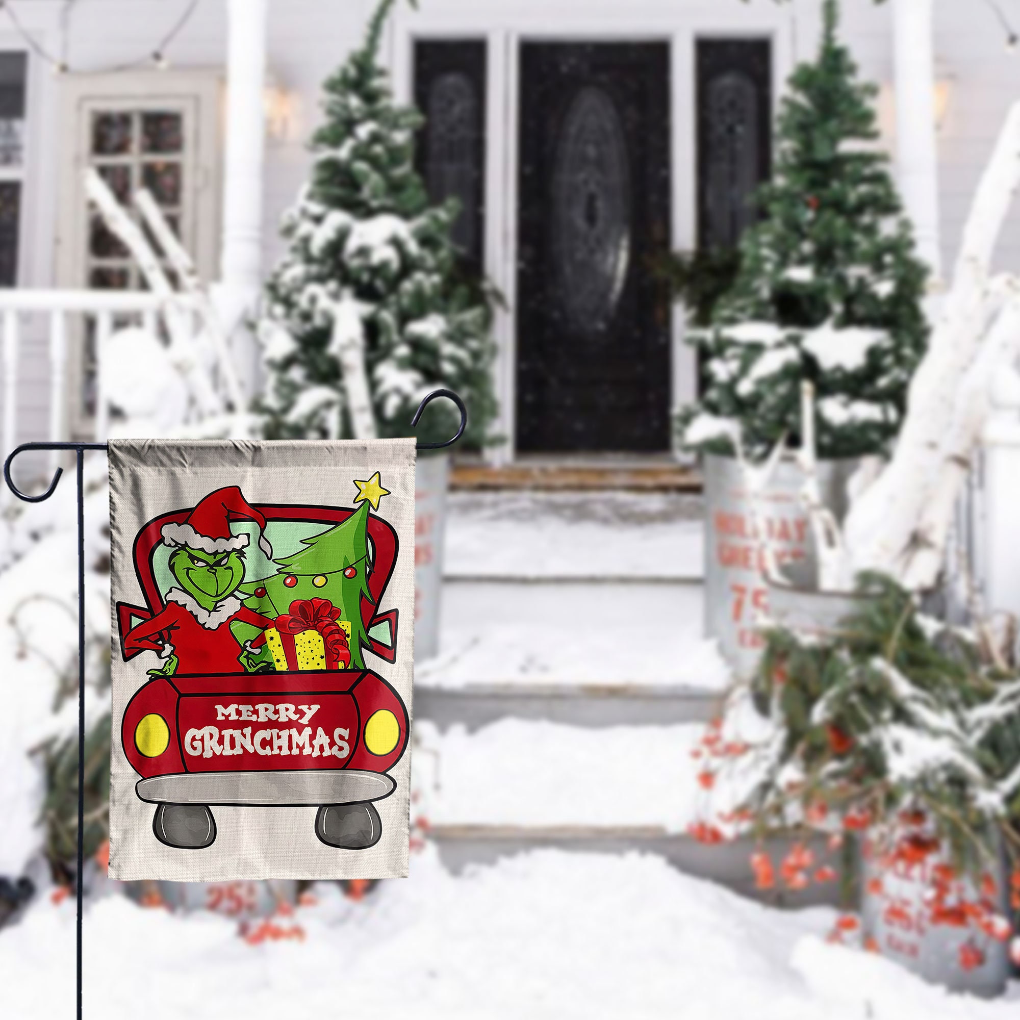 Discover Merry Grin Grin Christmas Garden Flag