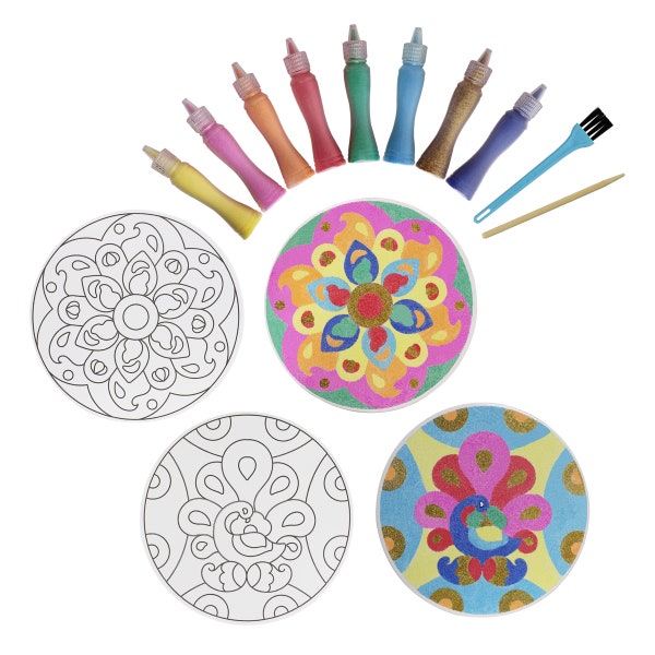 Mess Free Make Your Own Rangoli Mandala Sand Art Kit