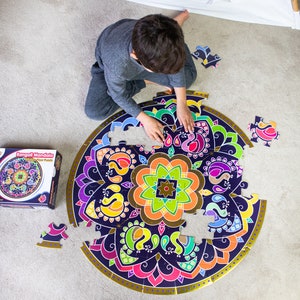 Rangoli Mandala Circular Floor Puzzle