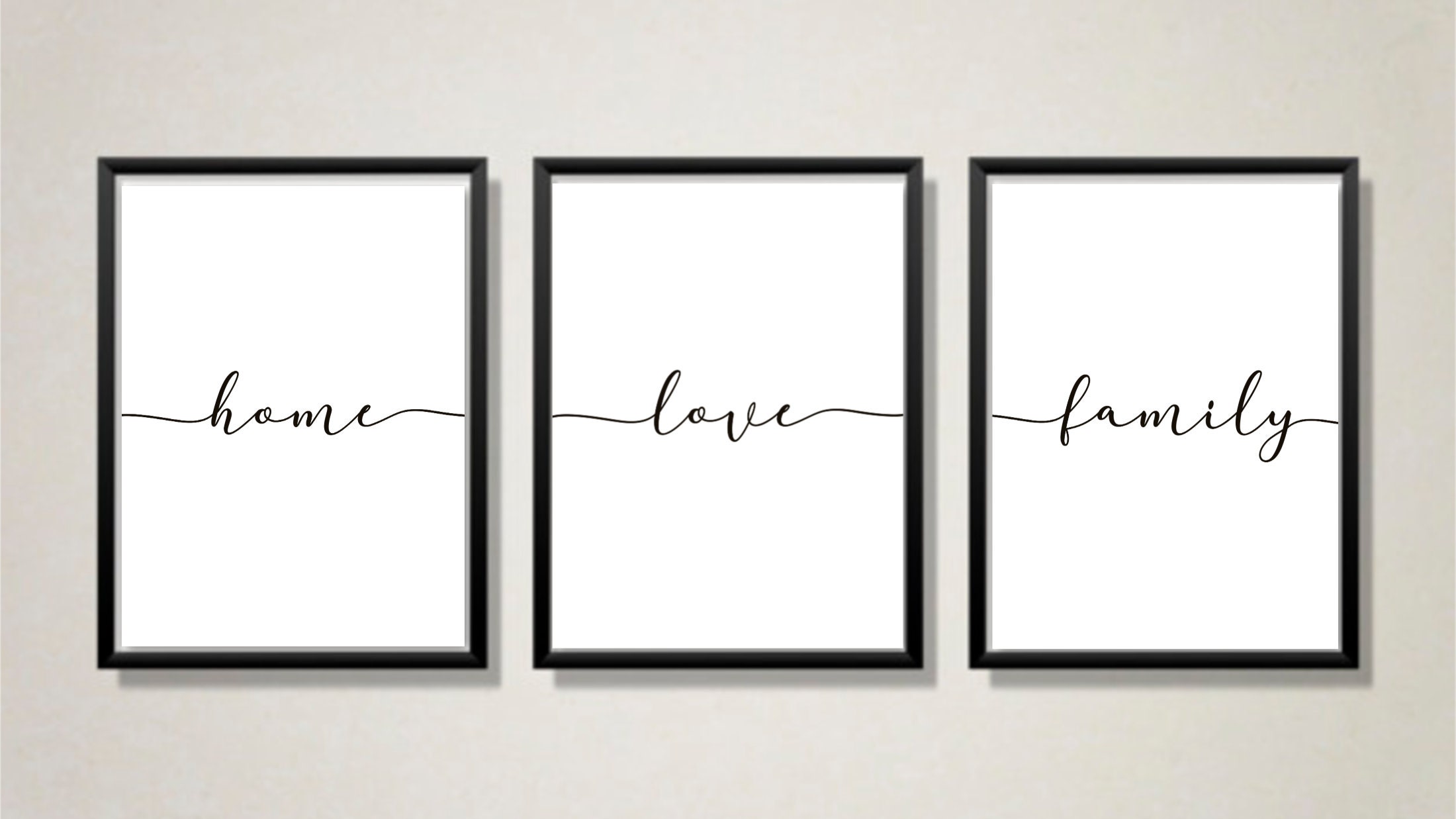 Modern Wall Art / Word Wall Art / Printable Wall Art Files / Etsy