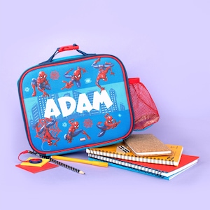 Sac à lunch personnalisé Spiderman - Marchandise officielle Spiderman - Sac isotherme - Sac à lunch scolaire