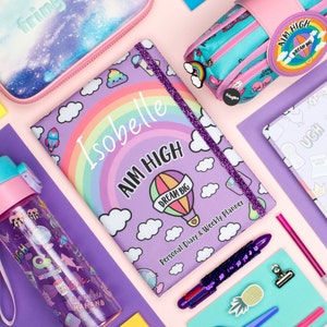 Planificador Semanal Personalizado para Niños y Adolescentes Diario Secreto para Niñas y Niños Diario Grande Planificador de 53 Semanas + Cuaderno de 80 Páginas