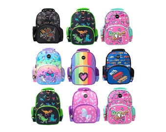 FRINGOO Personalised Kids Backpack Water Resistant School Bag for girls & Boys Age 2-7 Nursery Preschool Travel Bag Children Rucksack