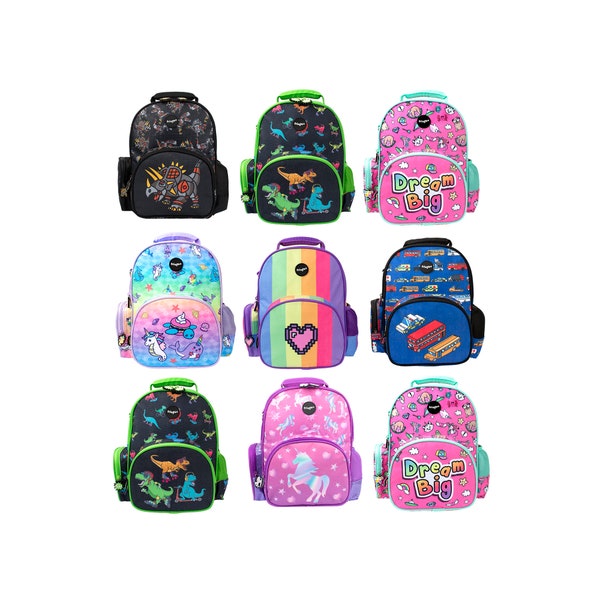 FRINGOO Personalised Kids Backpack Water Resistant School Bag for girls & Boys Age 2-7 Nursery Preschool Travel Bag Children Rucksack