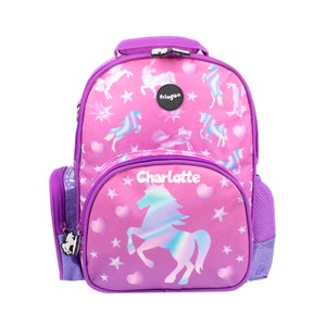 FRINGOO Sac à dos pour enfants résistant à l'eau pour filles de 2 à 7 ans, maternelle, préscolaire, sac de voyage pour enfants (Licorne ombrée)