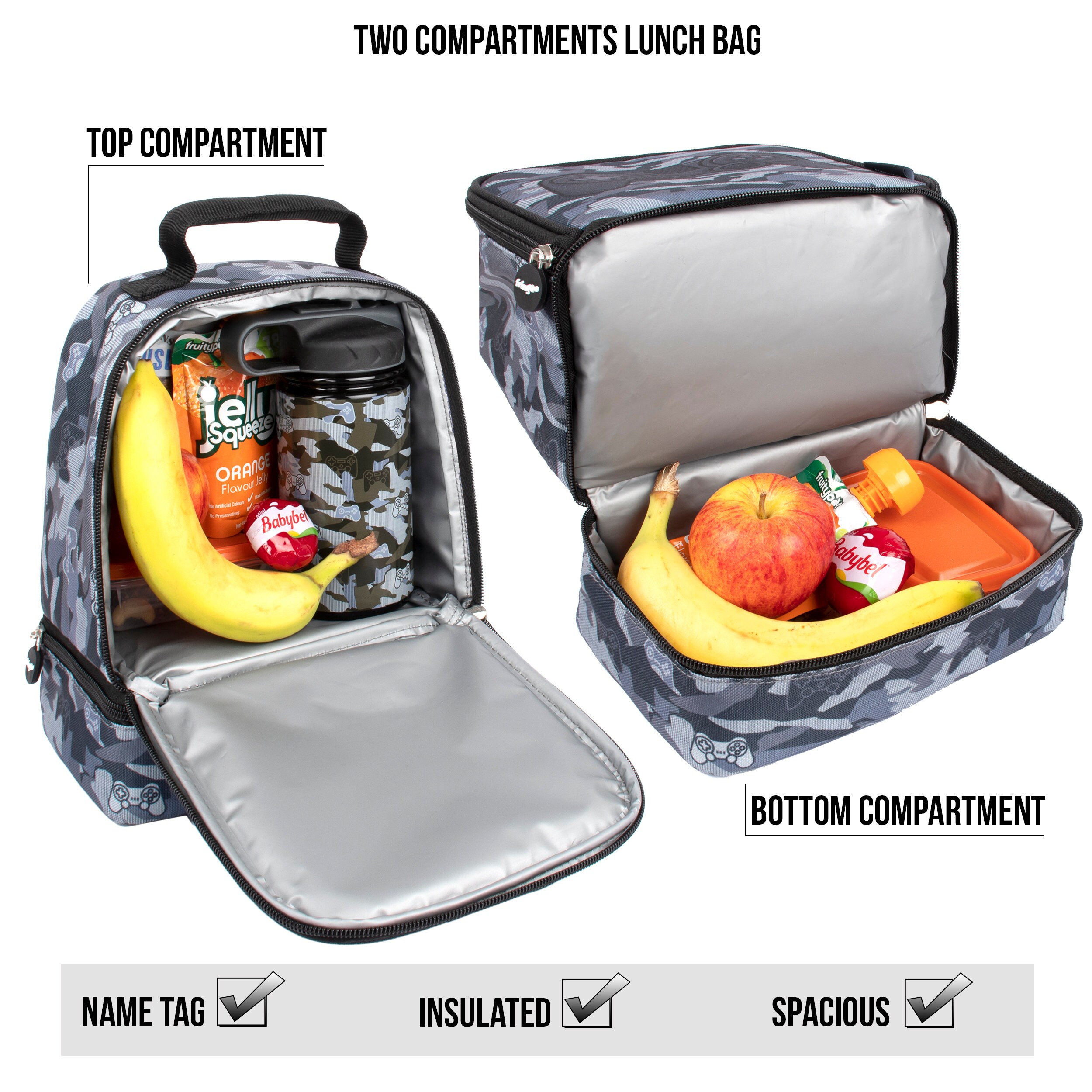 Personalised Double Decker Thermal Lunch Bag for Kids Fully Etsy UK