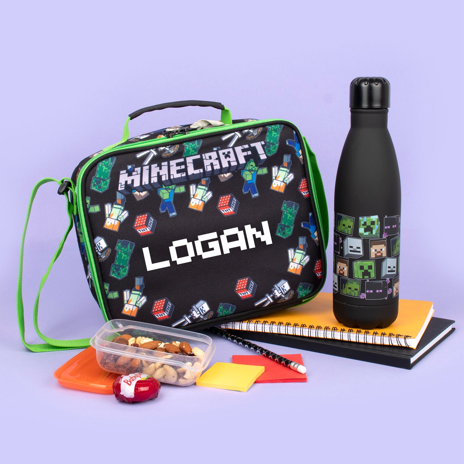 Minecraft Personalised Lunch Bag Official Minecraft Etsy