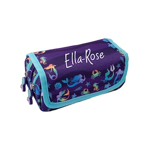 Gepersonaliseerde etui voor kinderen Groot briefpapierzakje met 2 vakken Organizer voor schoolaccessoires Grappige schooletui voor meisjes en jongens