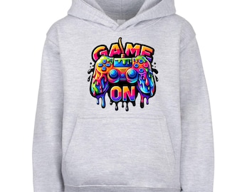 Boys Gamer Hoodie: Cotton-Rich, Soft Pullover Jumper with Kangaroo Pocket