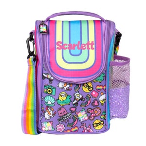 Sac à lunch thermique personnalisé à sangle de grande capacité pour enfants - Rainbow Smile