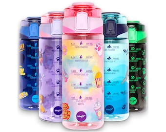 Gourde Fringoo Kids : 650 ml étanche avec paille en silicone