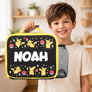 Personalised Kids Lunch Bag – School Insulated Lunchbox - Pokemon