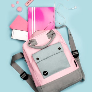 Fringoo Personalisierter süßer Mädchen Rucksack Schulrucksack für Jugendliche oder Kinder Geeignet als Schultasche, Reisetasche oder Laptoptasche Bild 8
