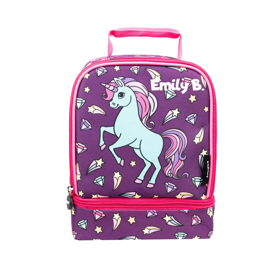 Buy Personalised Double Decker Thermal Lunch Bag for Girls Fully  Insulated Lunch Box Unicorn Diamond Online in India