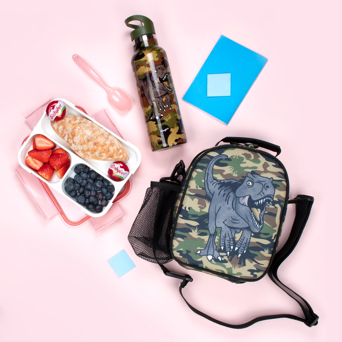 Sac à Lunch Enfant Isolé - Motif Animaux - 22x20cm - Parfait école Et Pique-nique