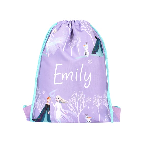 Disney Frozen Personalised Drawstring Bag for Kids PE Bag Elsa Anna Kids School Bag Personalised Gift for Kids Swimming Bag for Girls Etsy UK