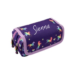 Gepersonaliseerde etui voor kinderen Groot briefpapierzakje met 2 vakken Organizer voor schoolaccessoires Grappige schooletui voor meisjes en jongens