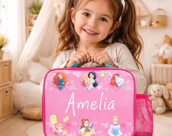 Personalised Disney Princess Lunch Bag – Insulated Thermal Bag, School Nursery