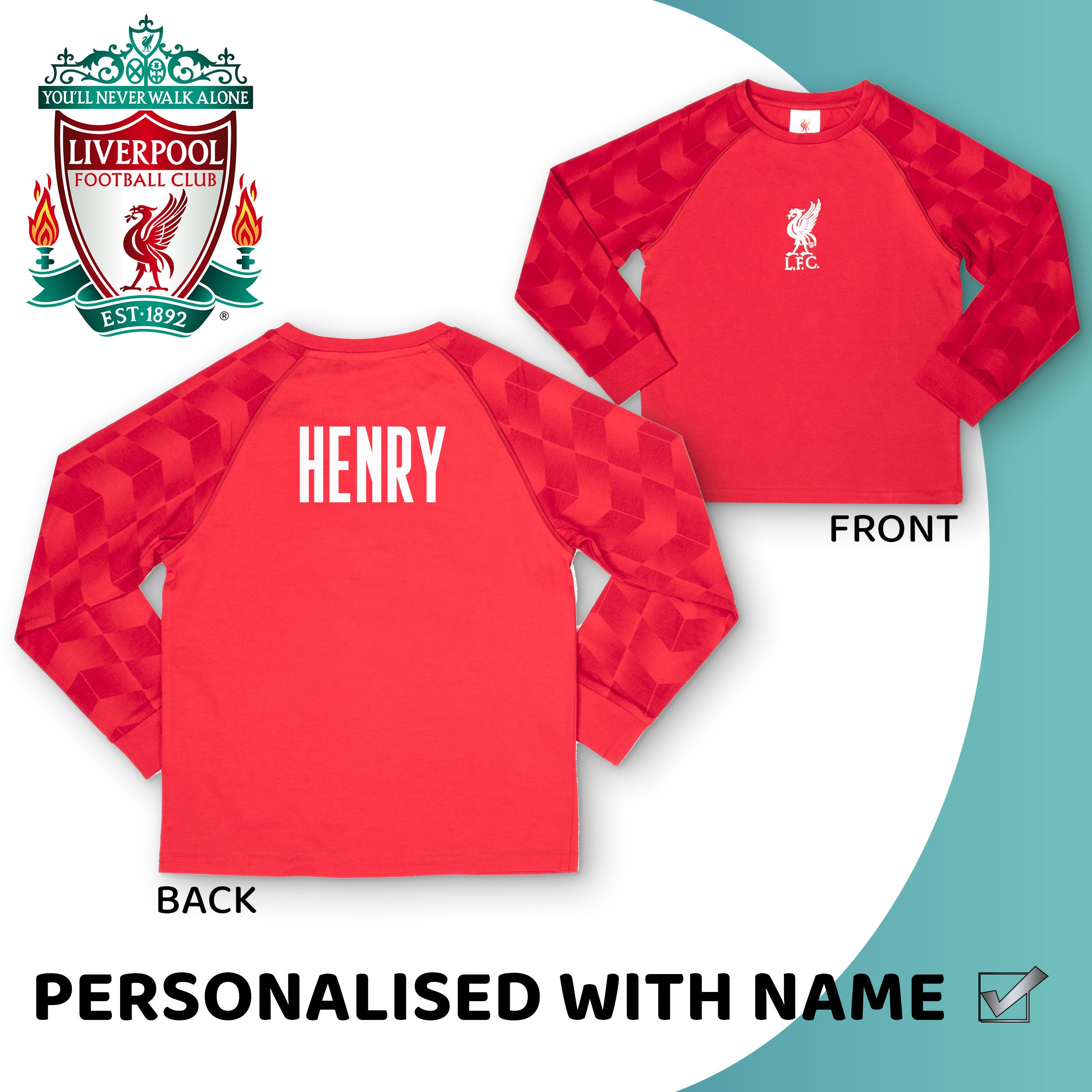 Mens personalised liverpool pyjamas hotsell