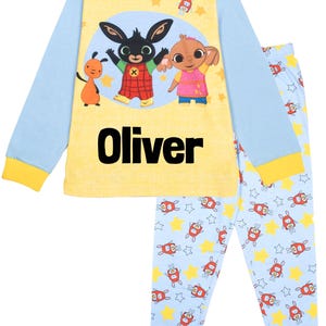 Bing Gepersonaliseerde pyjama voor kinderen winterpyjama met lange mouwen Zacht en comfortabel cadeau voor jongens en meisjes pyjamaset