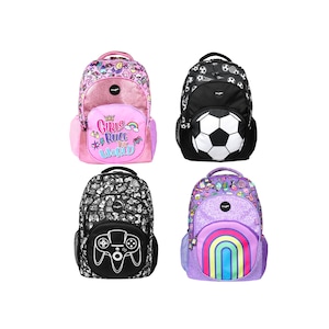 Fringoo - Grand sac à dos personnalisé pour enfants avec plusieurs compartiments pour garçons et filles
