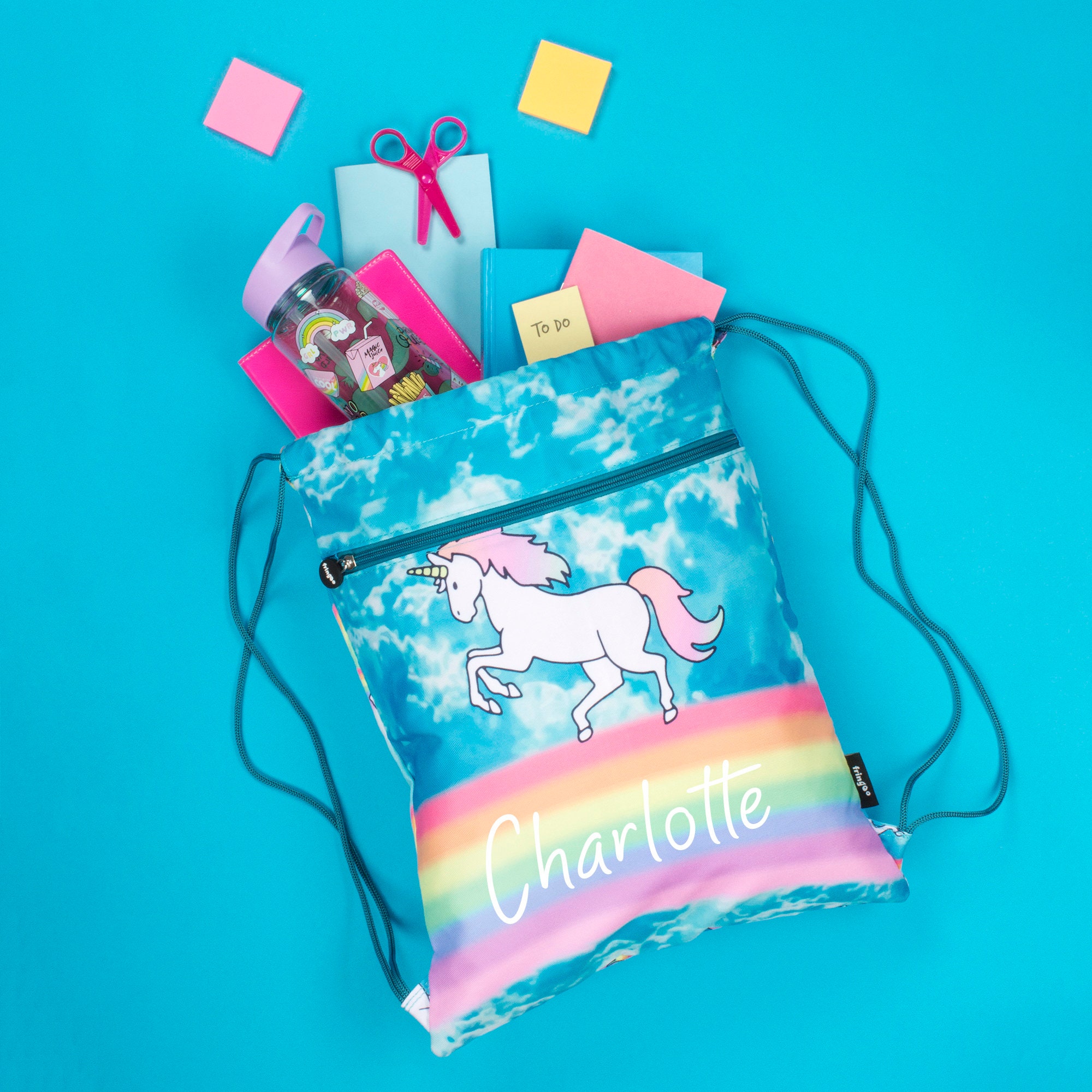 Fringoo Personalisierbare Kinder-Tasche Mit Kordelzug – Turnbeutel Für Schule & Sport