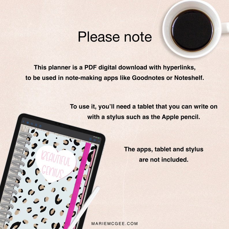 Digital Journal Notebook for iPad Pro Goodnotes Planner Etsy