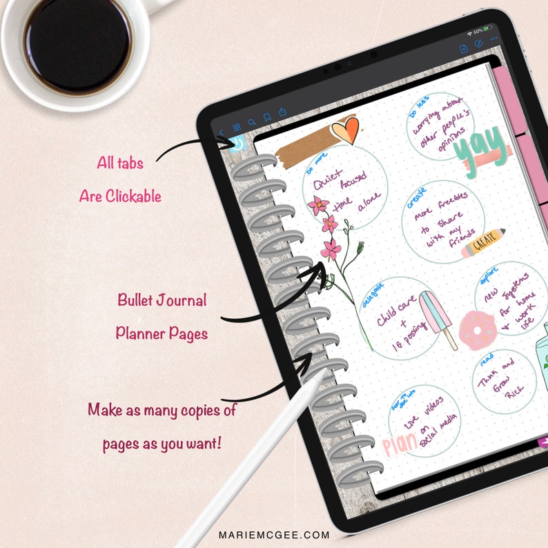 Digital Journal Notebook for iPad Pro Goodnotes Planner Etsy