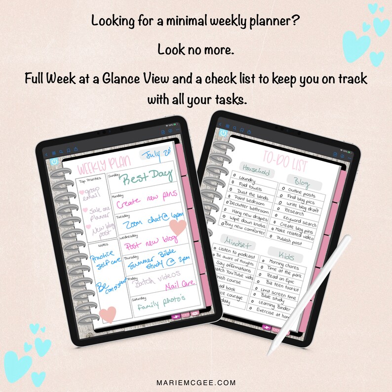 Digital Journal Notebook for iPad Pro Goodnotes Planner Etsy