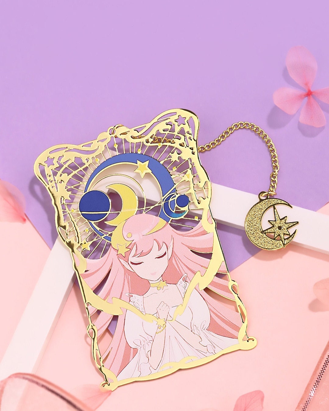Anime Style Cartoon Beautiful Bookmark, Unicorn Bookmark, Beautiful ...