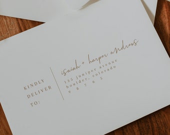Druckbare Umschlag-Adressvorlage - Bearbeitbare Hochzeitsumschlag-Vorlage - Druckbare Umschlag-Vorlage - Rostige Hochzeitsumschläge