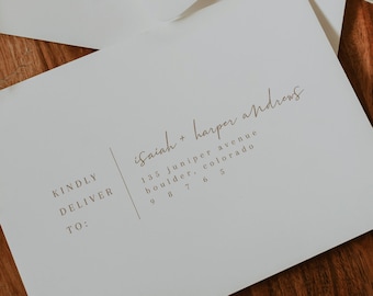 Printable Envelope Address Template — Editable Wedding Envelope Template — Printable Envelope Template — Rust Wedding Envelopes