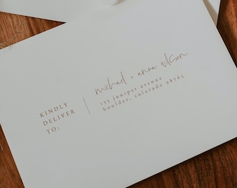 Wedding Envelope Address Template — Editable Wedding Envelope Template — Printable Envelope Template — Dusty Terracotta Collection