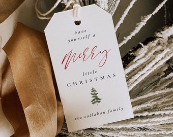 Printable Christmas Gift Tags Template | Holiday Gift Tags Printable | Editable Christmas Labels | Christmas Favor Tag | Gift Bag Tags