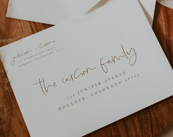 Jewel Tone Envelope Address Template — Wedding Envelope Template — Printable Envelope Template — Editable Wedding Envelopes