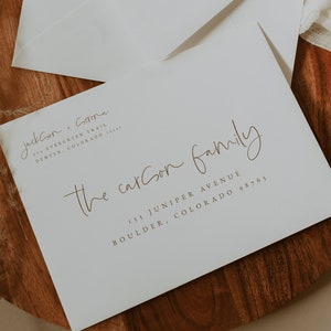 Jewel Tone Envelope Address Template — Wedding Envelope Template — Printable Envelope Template — Editable Wedding Envelopes