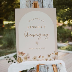 Sjabloon Blessingway-welkomstbord | Moeder zegen bord | Zegenwegteken | Boho-babyshower | Blessingway-bord | Blessingway-decor