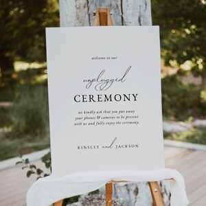 Elegant Minimalist Unplugged Ceremony Sign Template | Unplugged Wedding Ceremony Sign | Unplugged Wedding Sign | Modern Wedding Sign
