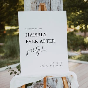 Happily Ever After Party Wedding Sign Template | Wedding Welcome Sign | Wedding Reception Sign | Welcome To Our Wedding Sign | WILLOW