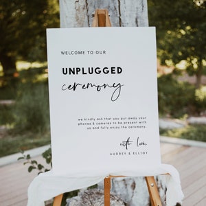 Unplugged Wedding Ceremony Sign Template — Modern Unplugged Ceremony Sign — Modern Boho Unplugged Wedding Sign — Elliot Collection