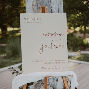 Warm Terracotta Wedding Welcome Sign Template — Boho Wedding Sign — Desert Wedding Sign Editable Download — Modern Boho Wedding Welcome Sign