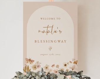 Blessingway Welcome Sign Template | Mother Blessing Sign | Arch Blessing Way Sign | Boho Baby Shower | Blessingway Sign | Blessingway Decor