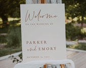 Bohemian Wedding Welcome Sign Template — Terracotta Wedding Welcome Sign — Editable Rust Wedding Welcome Sign — Minimalist Wedding Sign