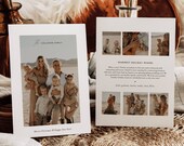 Modern Multi Photo Holiday Card Template — Photo Christmas Card — Printable Holiday Card — Photo Holiday Card — Modern Christmas Card