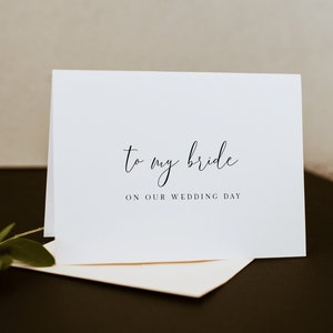 To My Groom Card Template to My Bride Card to My Groom on Our Wedding ...